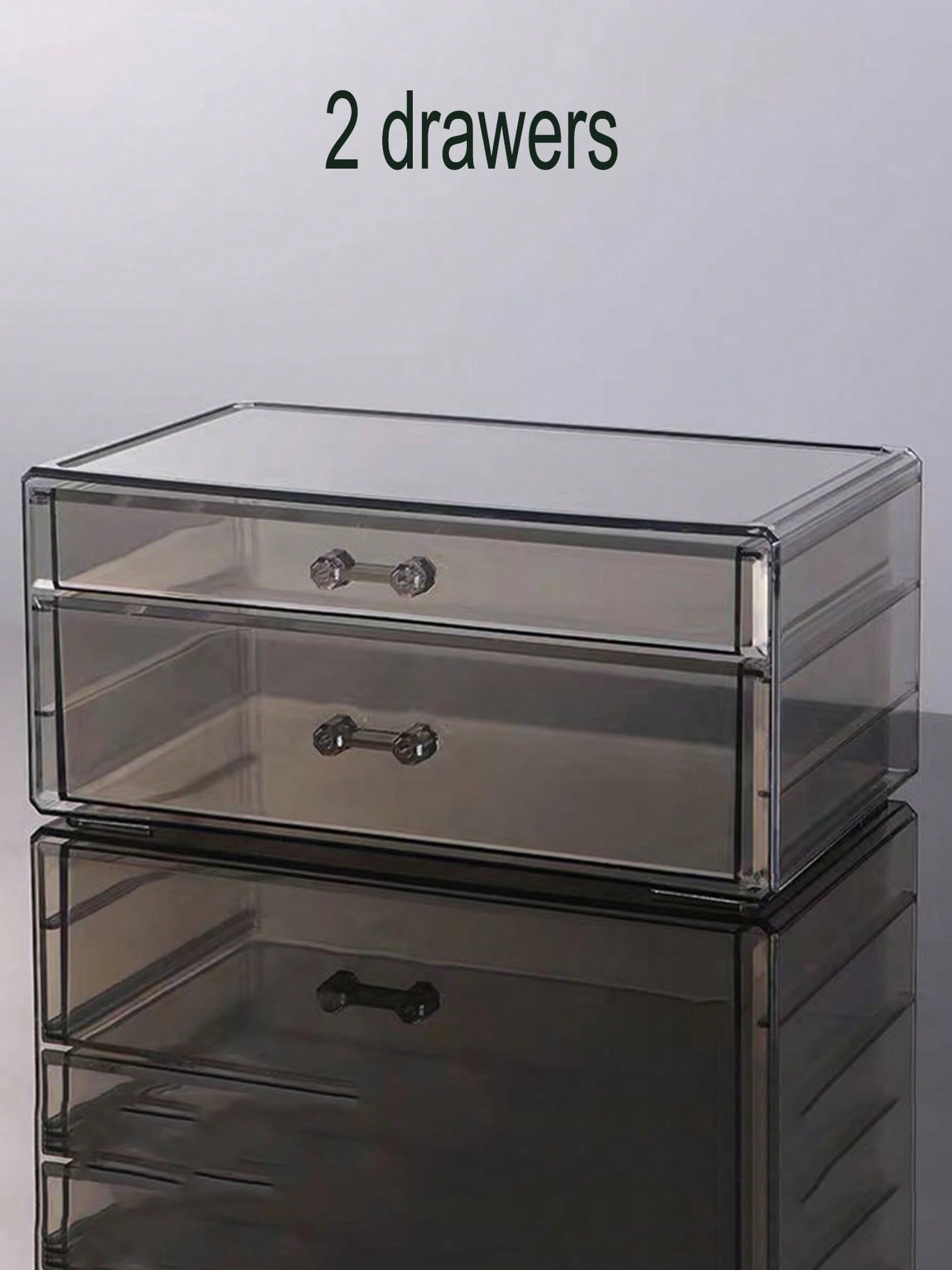 1pc Acrylic Transparent Drawer Type Cosmetic & Jewelry Organizer & Display Rack - High-end Perfect Desktop Case For Beauty Products, Make-up, Jewerly, Lipsticks, Eyeshadows, Cushion Foundations, Skincare Products.