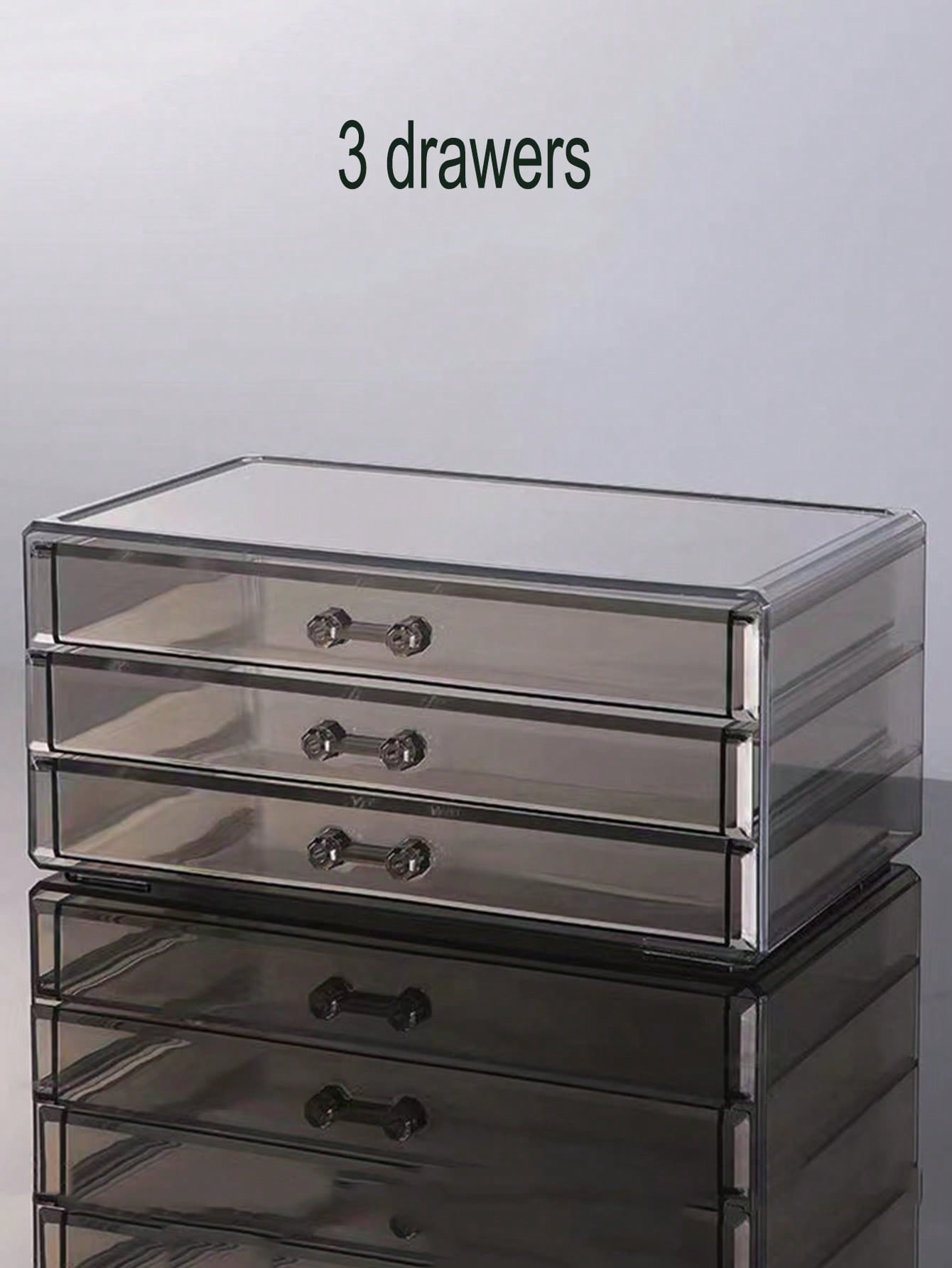1pc Acrylic Transparent Drawer Type Cosmetic & Jewelry Organizer & Display Rack - High-end Perfect Desktop Case For Beauty Products, Make-up, Jewerly, Lipsticks, Eyeshadows, Cushion Foundations, Skincare Products.