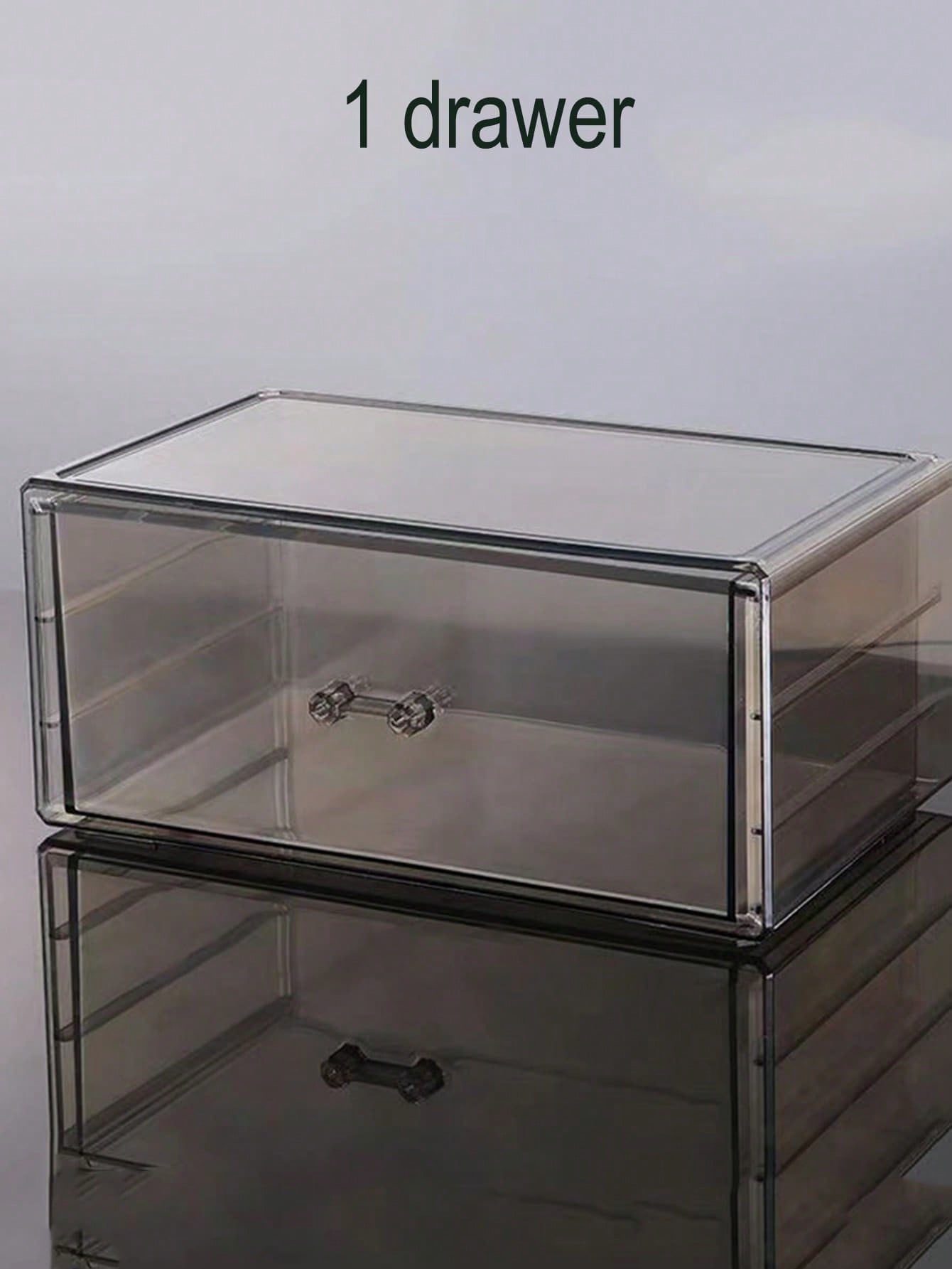 1pc Acrylic Transparent Drawer Type Cosmetic & Jewelry Organizer & Display Rack - High-end Perfect Desktop Case For Beauty Products, Make-up, Jewerly, Lipsticks, Eyeshadows, Cushion Foundations, Skincare Products.