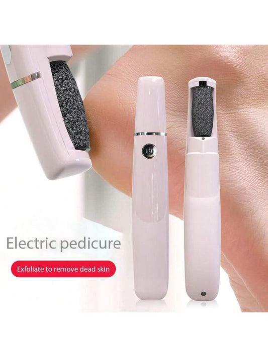 1pc Usb Rechargeable Electric Foot File, With Detachable Grinding Head, Waterproof, Removes Dead Skin & Callus, Ideal For Foot Care