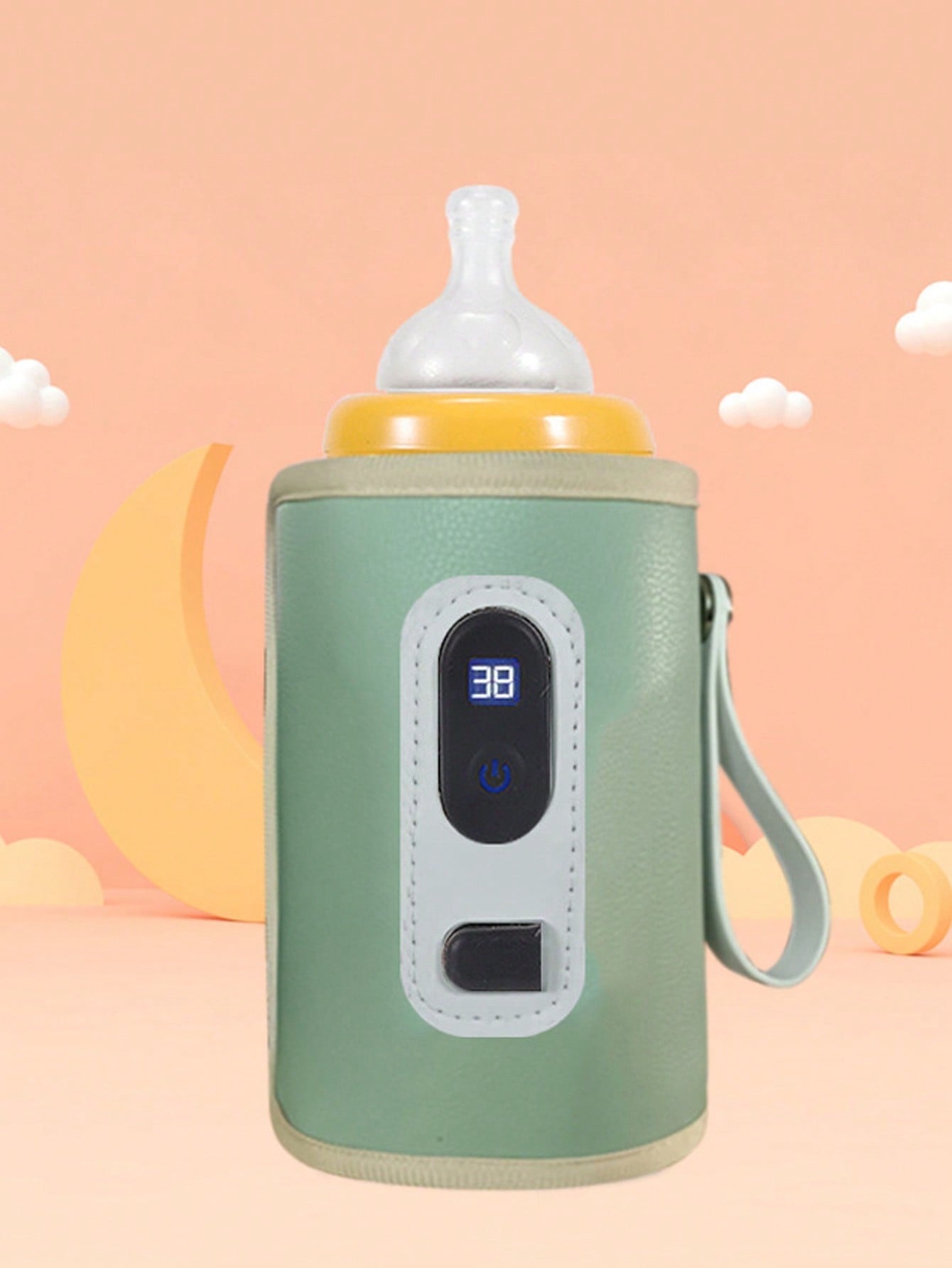 (Power By USB) Portable Bottle Warmer Milk Water Warmer Bottle Heater Drink Warm Milk Thermostat Bag