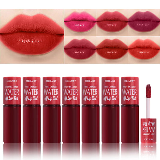 7 Colors Lip Tint Stain Set, Watery Lip Stain Mini Liquid Matte Lipstick,Moisturizing and Natural Red Lip Stain, Long-Lasting,Non-Stick Tinta Para Labios, Waterproof and High Pigment Lip Makeup