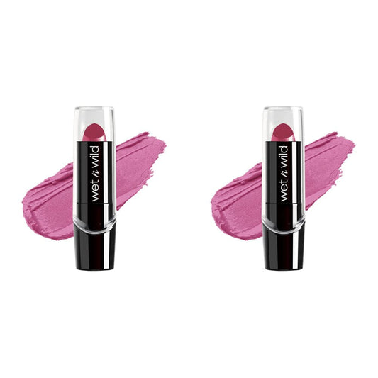 wet n wild Silk Finish Lipstick| Hydrating Lip Color| Rich Buildable Color| Retro Pink (Pack of 2)