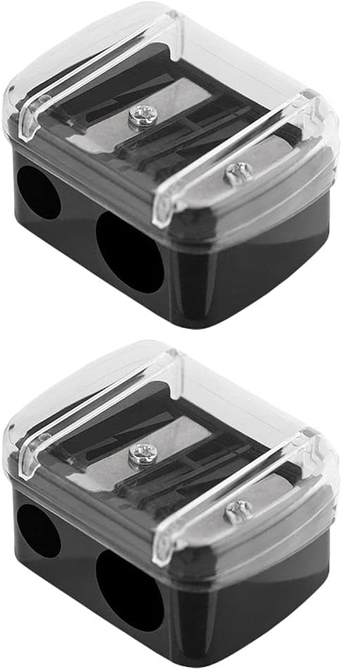1Pc Black Makeup Pencil Sharpener Eyeliner Sharpener Lip Pencil Sharpener Cosmetic Pencil Sharpener Dual Sharpener Pencil Sharpeners Office Products