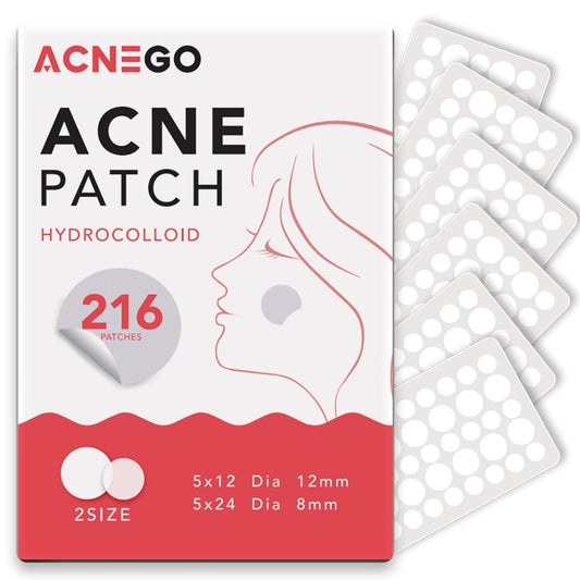 216 Counts Pimple Patches for Face, Hydrocolloid Acne Patches Zit Patches for Face Acne Spot Patch Cystic Acne Stickers Blemish Hydrocolloid Patches