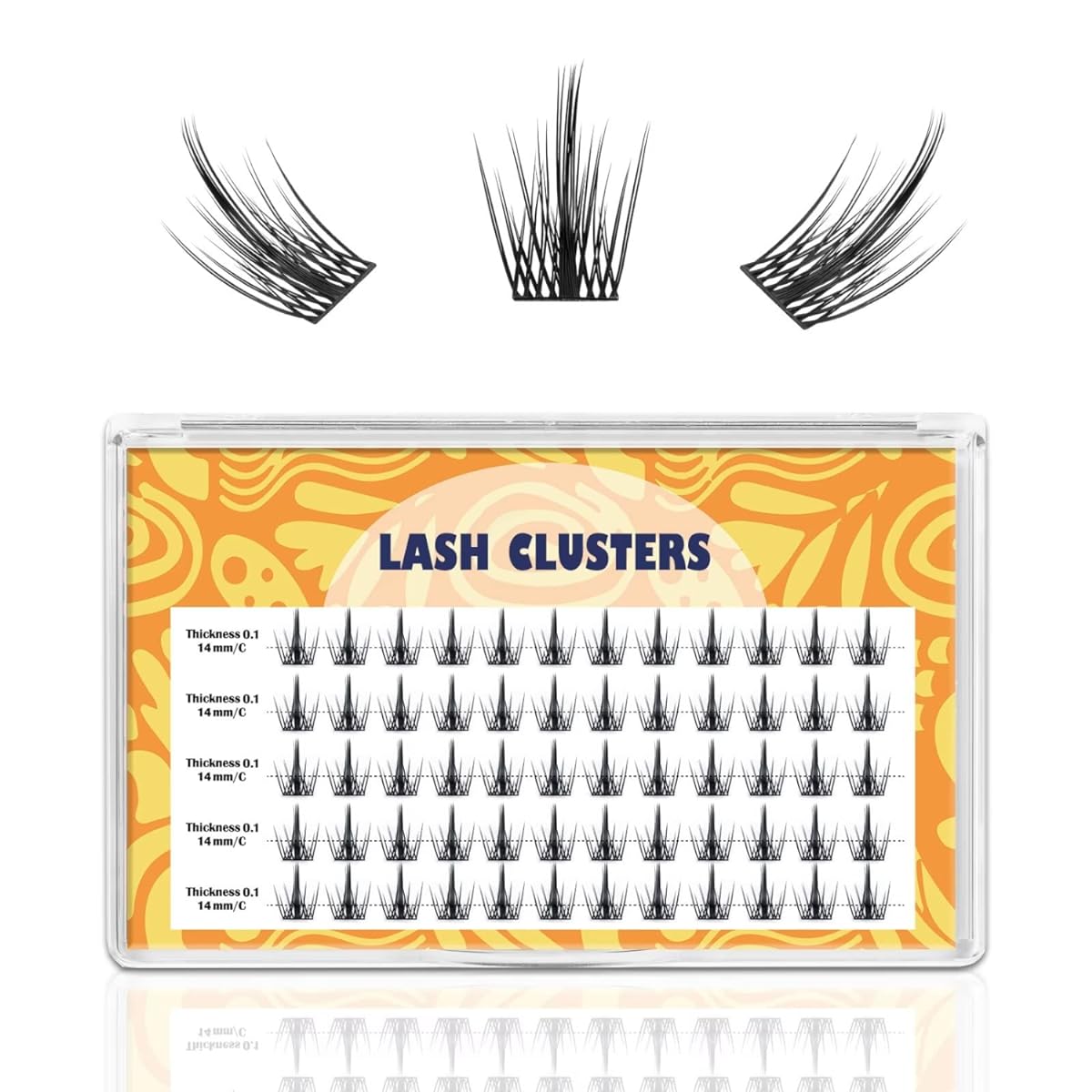 WineRozi Lash Clusters Individual Lashes, 60PCS Handmade Home Lashes 3D Effect, Wispy Lashes False Eyelashes for DIY Use (Spikes-10mm)