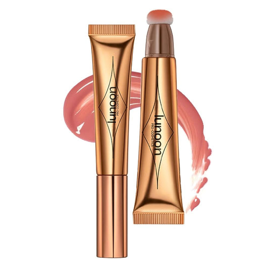 Aaiffey Cream Blush Beauty Wand,Liquid Face Blush with Cushion Applicator,Natural Silky Smooth Creamy Blendable Blush Stick for Cheek Lip,Lightweight Matte Finish (02# Pink)