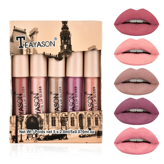 5Pcs/Set Waterproof Lipstick Set
