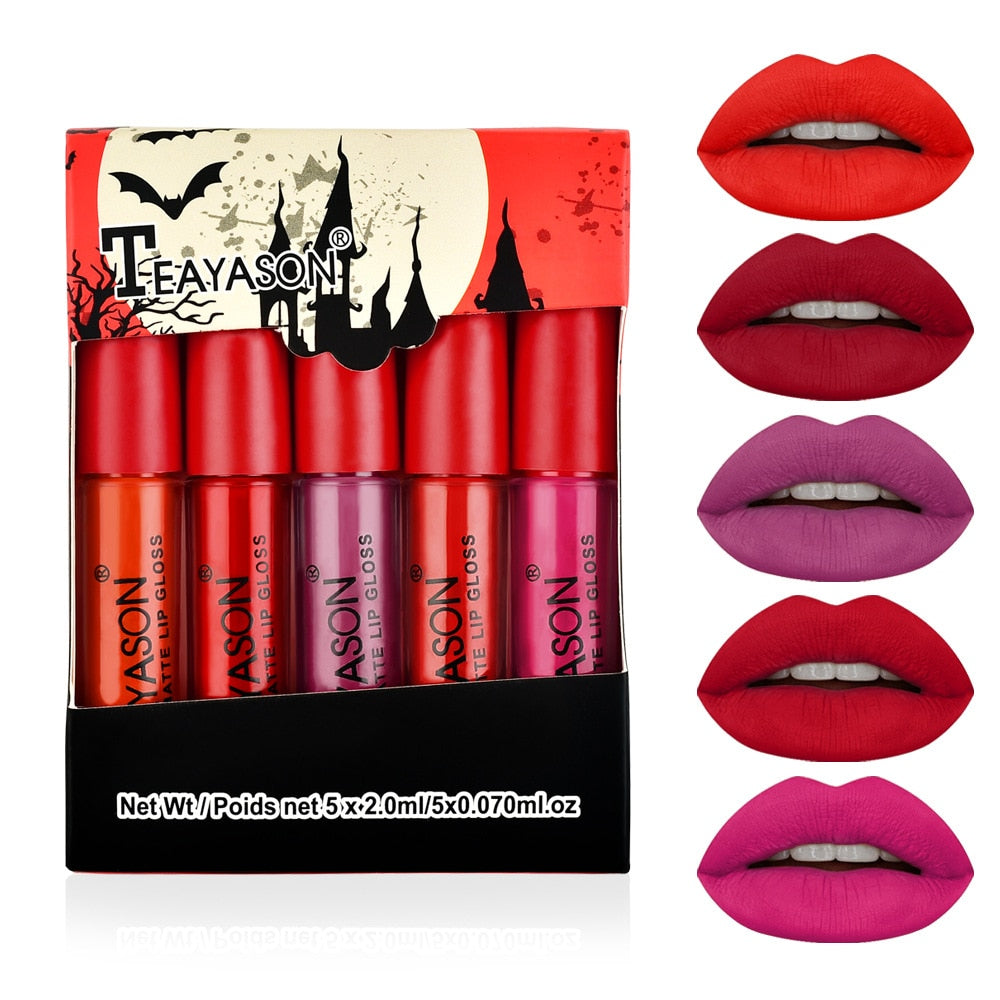 5Pcs/Set Waterproof Lipstick Set