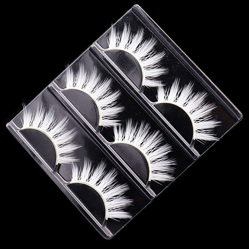 3 Pairs 3D White Eyelashes