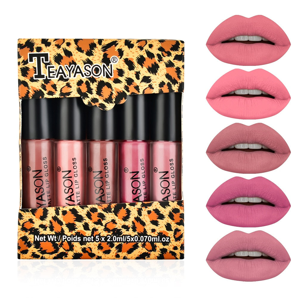 5Pcs/Set Waterproof Lipstick Set