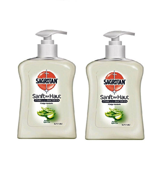 2xPack SAGROTAN Anti-Bacteria Disinfecting Liquid Hand Soap Aloe Vera - 500 ml